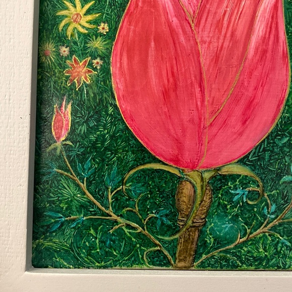 🎉HOST PICK🎉 Phoenix Gem” Original 5 x7 Flower Picture with Handmade Frame NWOT - Picture 6 of 6